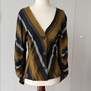 Zara Black and Green Knit Top